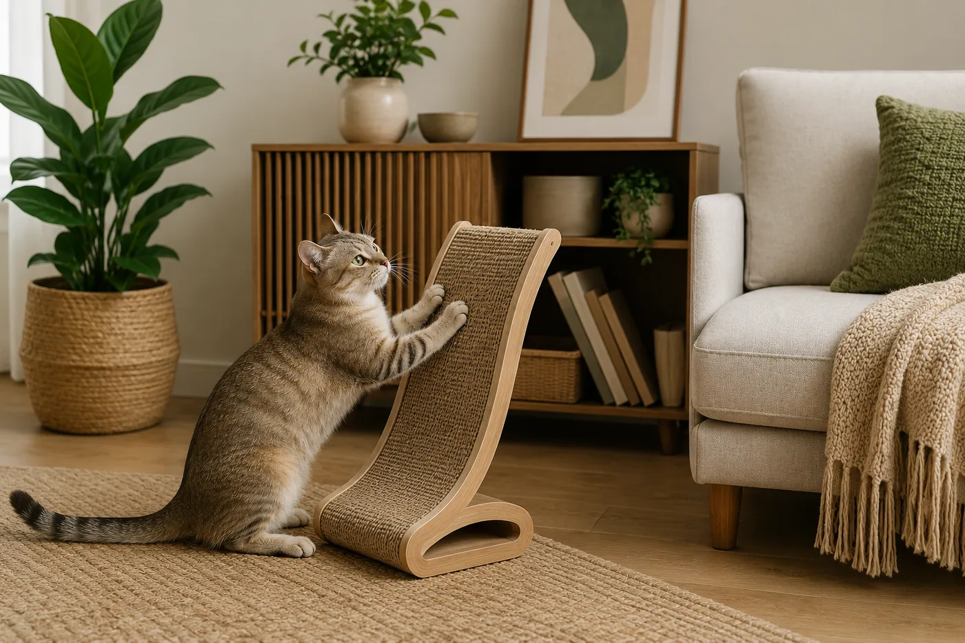 Decor-Friendly Cat Scratcher & Enrichment Pad image