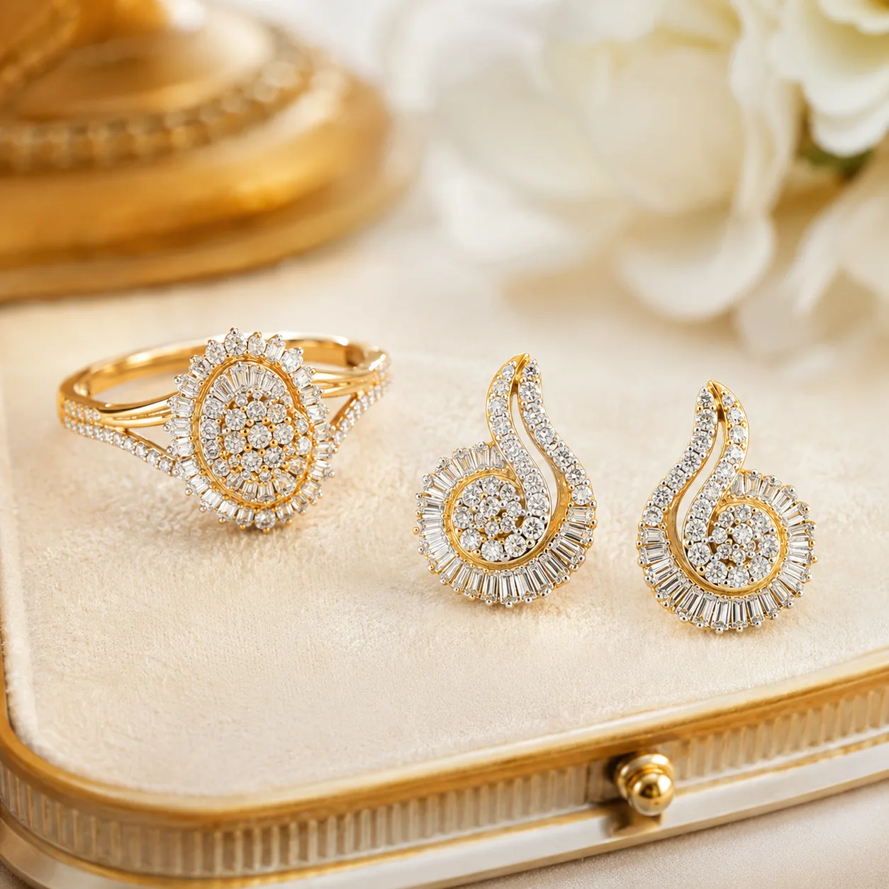Diamond Ring & Earrings image
