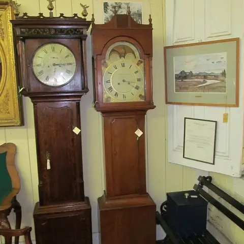 Antique American Cherry Grandfather Clock image