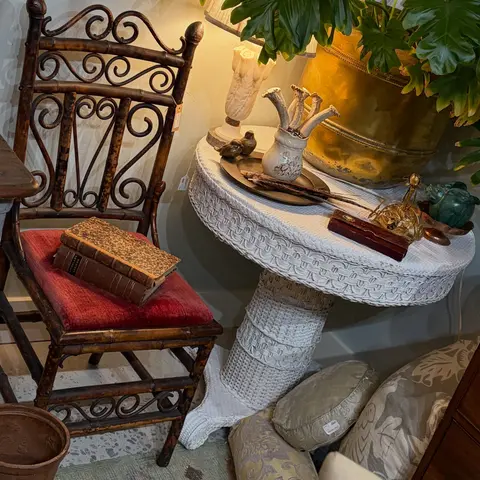 English Antique Tiger Bamboo Chair image