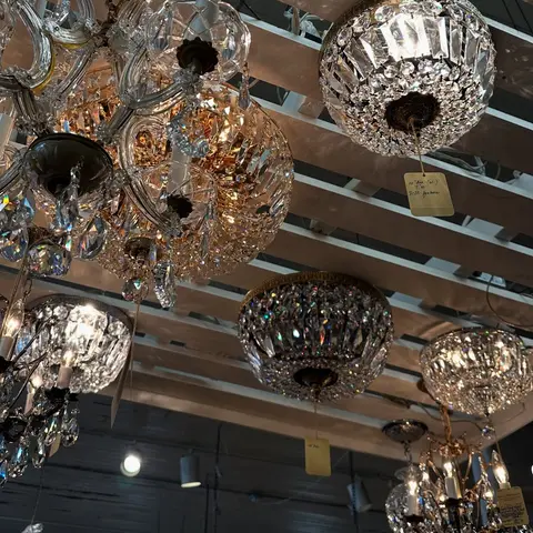 Antique Crystal Chandelier